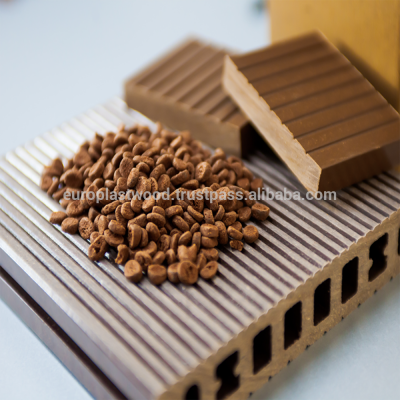 Wood plastic composite pellet for extrusion decking